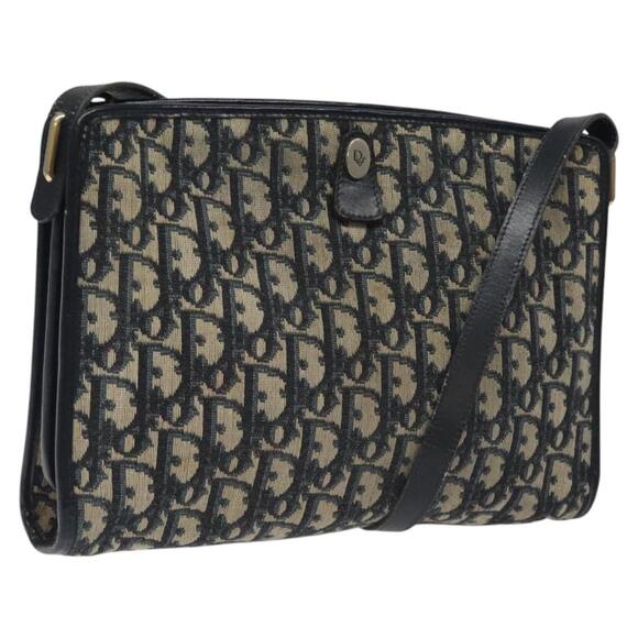 DIOR Trotter Canvas Shoulder Bag Navy - Picture 1 of 16